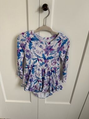 Little Legends Emerald Ribbed Twirl Dress with Bodysuit